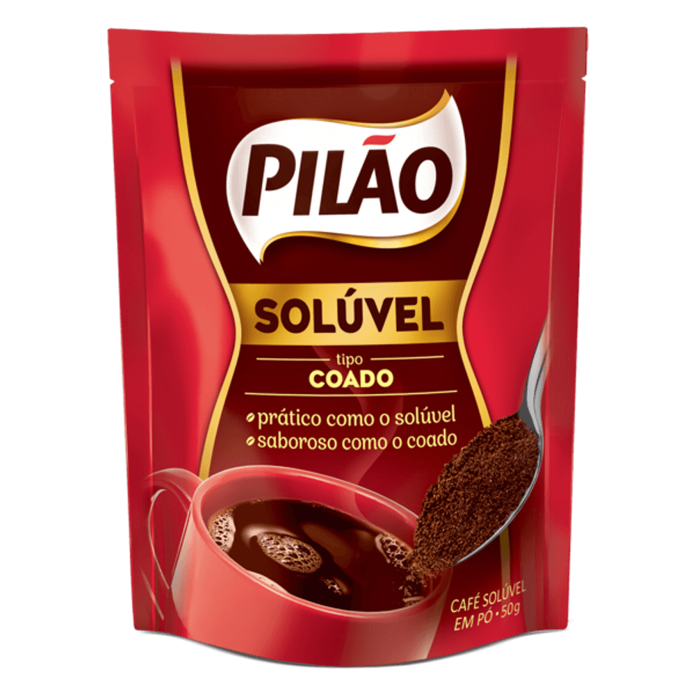 CAFÉ SOLÚVEL COADO PILÃO SACHÊ 50G imperatrizgourmet